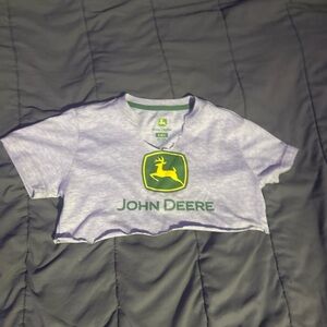 John Deere Green and Yellow Logo Crop Top